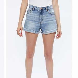 New high rise mom denim short